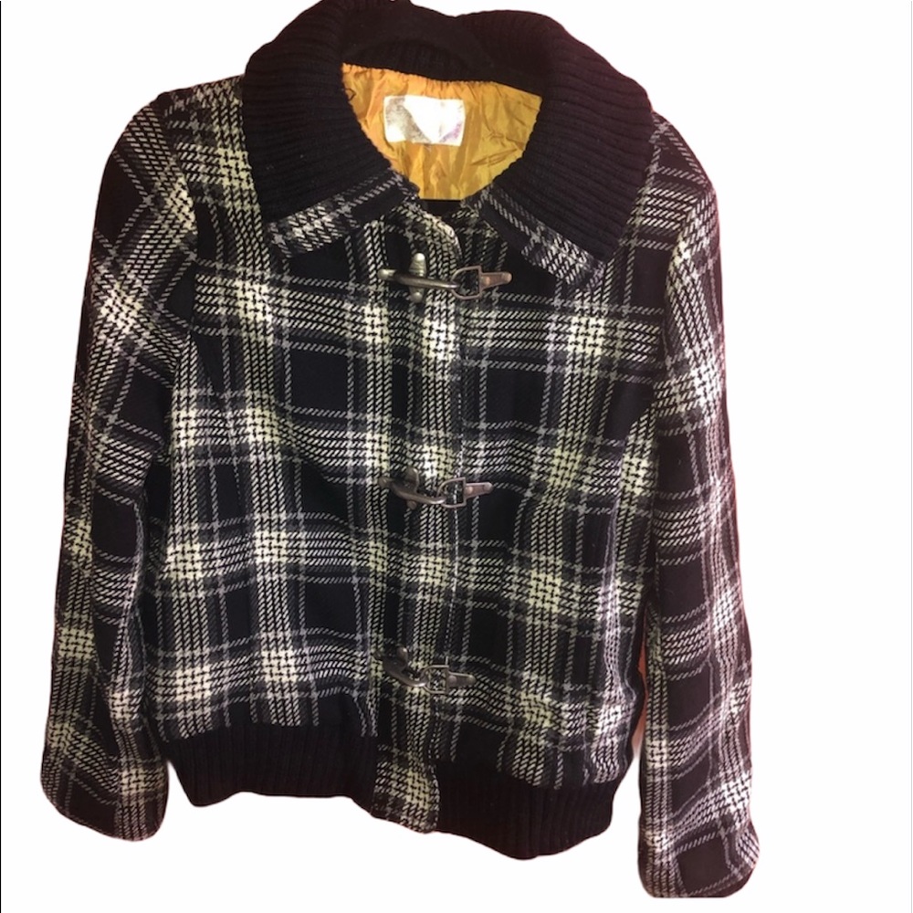 Black and white plaid jacket